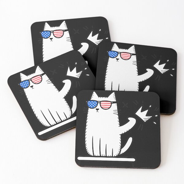 Item preview, Patriotic American Cat No Kings Feline Lover designed and sold by QuentinHarrow.