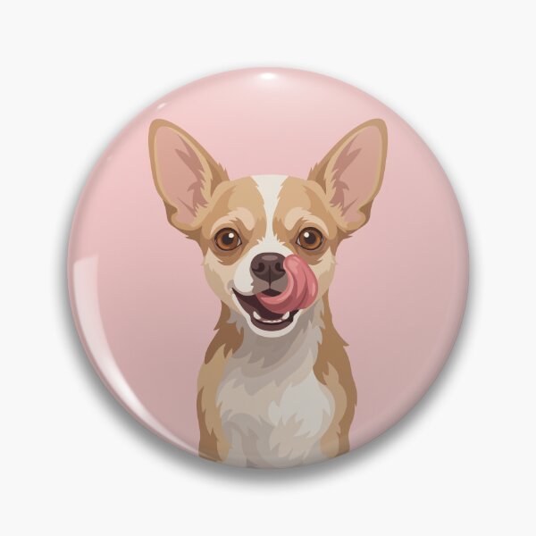 Item preview, Tiny Chihuahua Dog Licking Nose Art designed and sold by BrownHorse90s.
