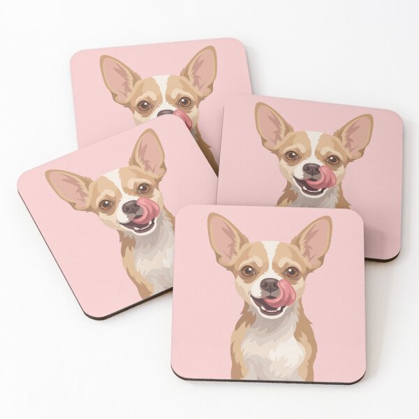 Item preview, Tiny Chihuahua Dog Licking Nose Art designed and sold by BrownHorse90s.