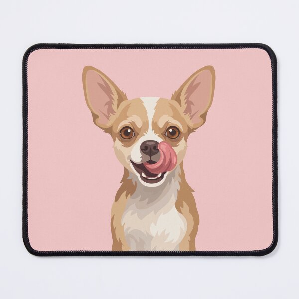 Item preview, Tiny Chihuahua Dog Licking Nose Art designed and sold by BrownHorse90s.