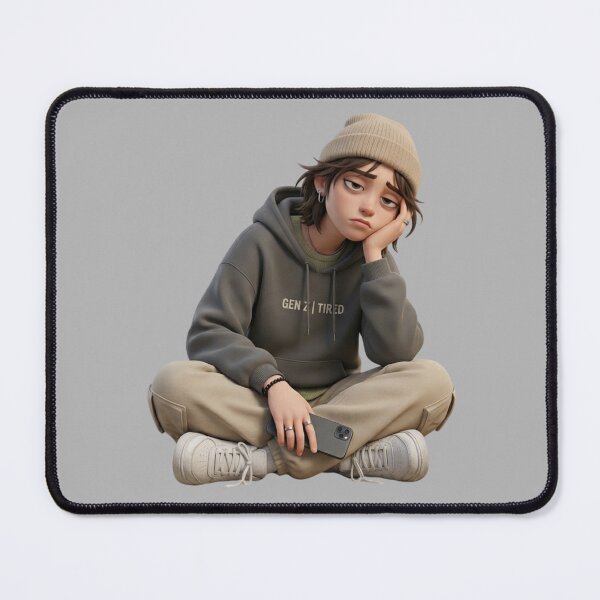 Item preview, Meh Shirt Gen Z Aesthetic Introvert Mood Minimal Cute 3D Character Chill Vibe Streetwear Design designed and sold by HumanError-Club.