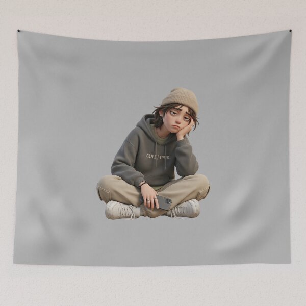 Item preview, Meh Shirt Gen Z Aesthetic Introvert Mood Minimal Cute 3D Character Chill Vibe Streetwear Design designed and sold by HumanError-Club.