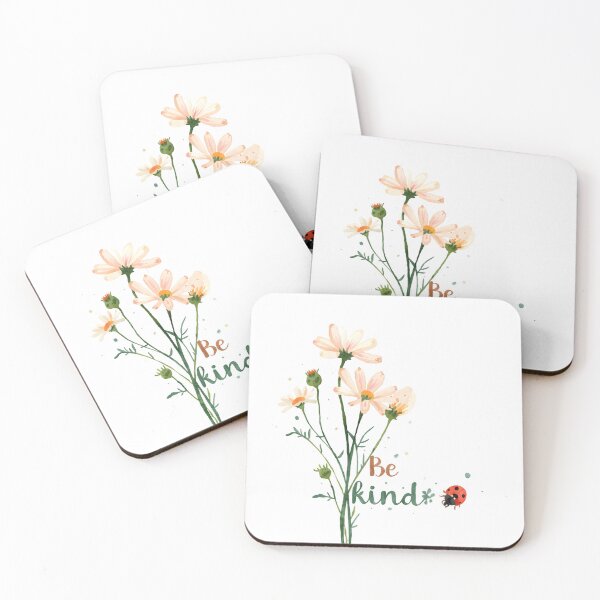 Item preview, Be kind flowers and ladybug designed and sold by uunaa.