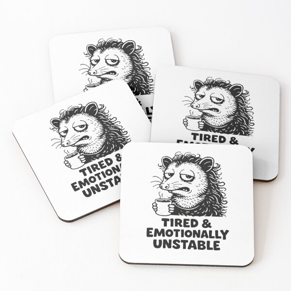 Item preview, Tired and Emotionally Unstable Opossum Coffee designed and sold by JossDesign15.
