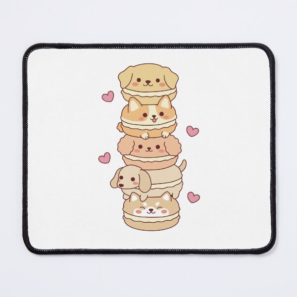 Item preview, Kawaii Macaron Dog Stack Cute Puppy Tower Art designed and sold by MJ ART.