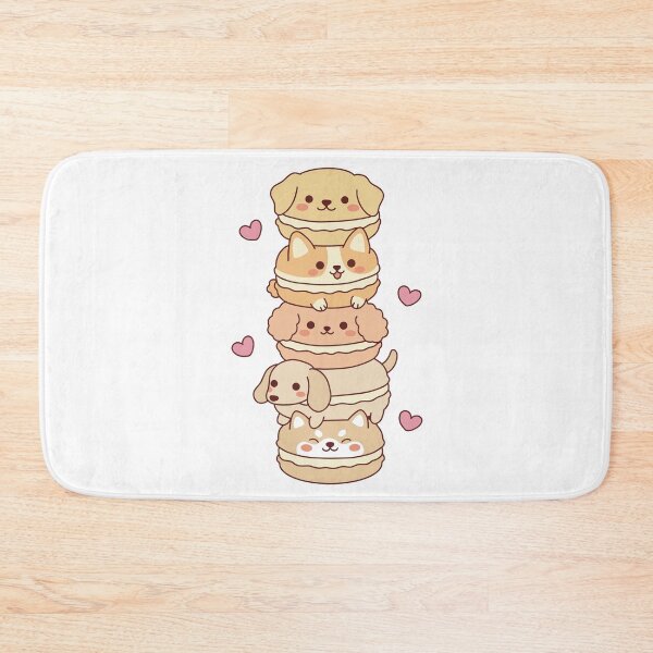 Item preview, Kawaii Macaron Dog Stack Cute Puppy Tower Art designed and sold by MJ ART.