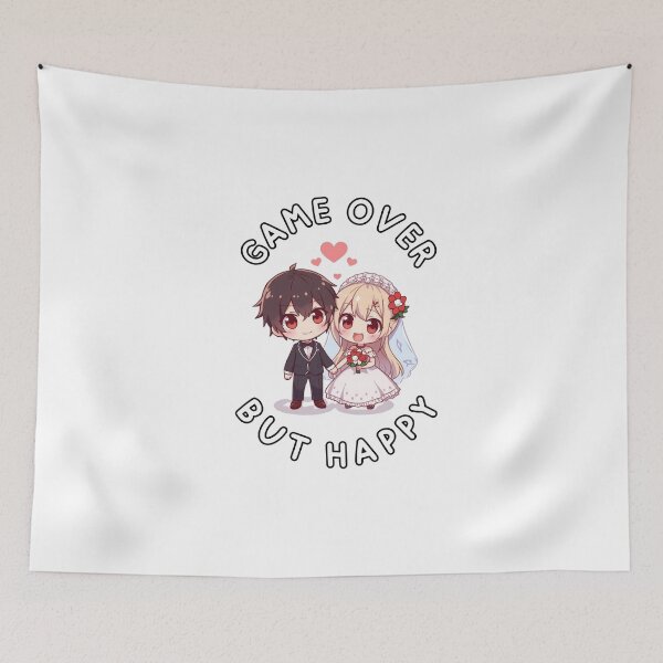 Item preview, Game Over But Happy | Wedding Geek Couple Chibi Anime Kawaii designed and sold by Love&Geek.