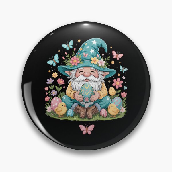 Item preview, Cute Easter Gnome with Egg and Flowers Easter Day designed and sold by FaithAbbott.