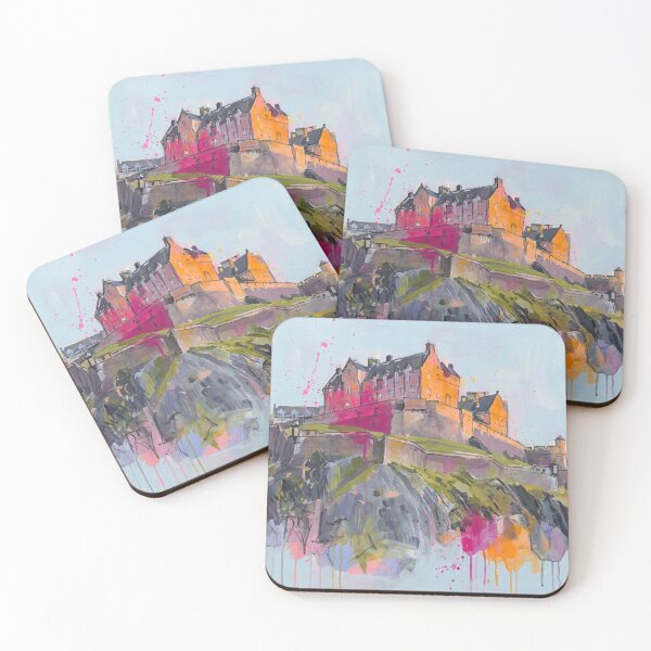 Item preview, Edinburgh Castle Abstract Art Print – Scotland Landmark Painting designed and sold by Printpix.