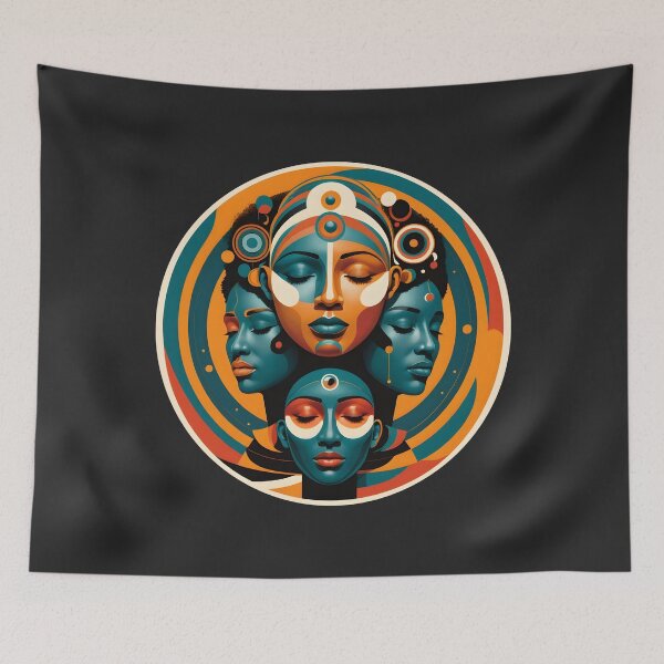 Item preview, Soul Sisters Afro Pop Art Mandala designed and sold by Indoni.