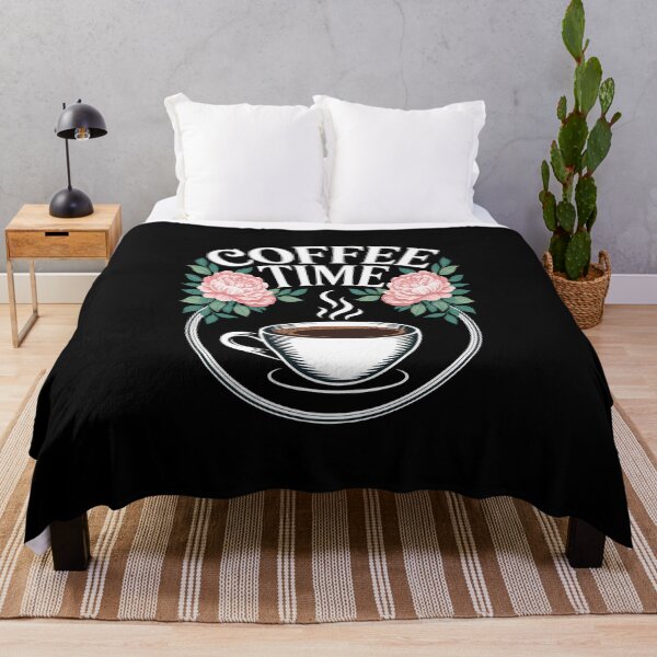 Item preview, Cute Coffee Time Flower Print Coffee Cup Coffee Lover designed and sold by FaithAbbott.