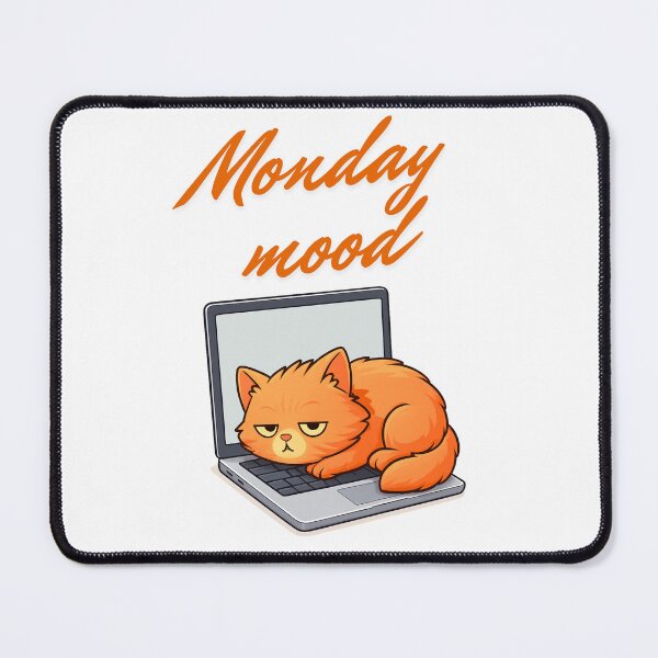 Item preview, Monday Mood Cat T-shirt Gifts designed and sold by ZemVibe.
