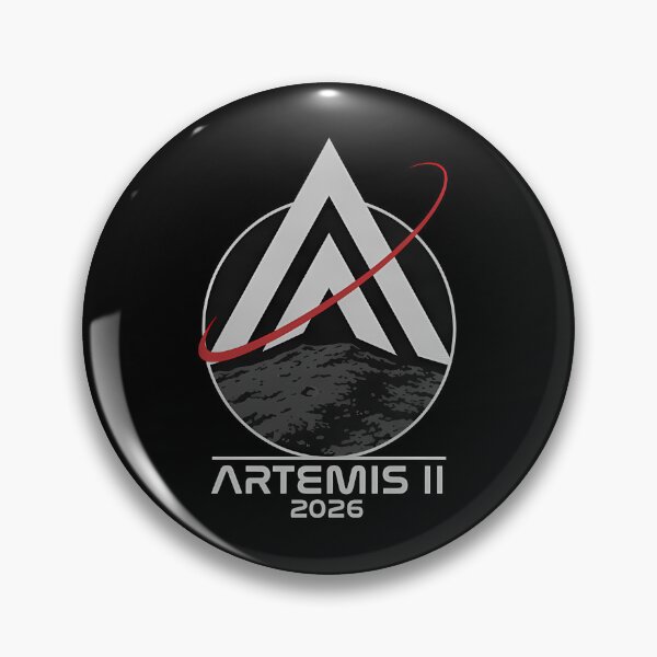 Item preview, Artemis 2 2026 Lunar Mission Inspired Space Emblem designed and sold by SwanAgency.