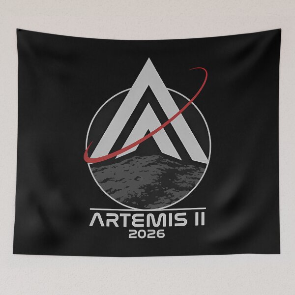 Item preview, Artemis 2 2026 Lunar Mission Inspired Space Emblem designed and sold by SwanAgency.