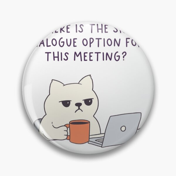 Item preview, Skip Dialogue Option - Funny Gamer Office Cat designed and sold by JossDesign15.