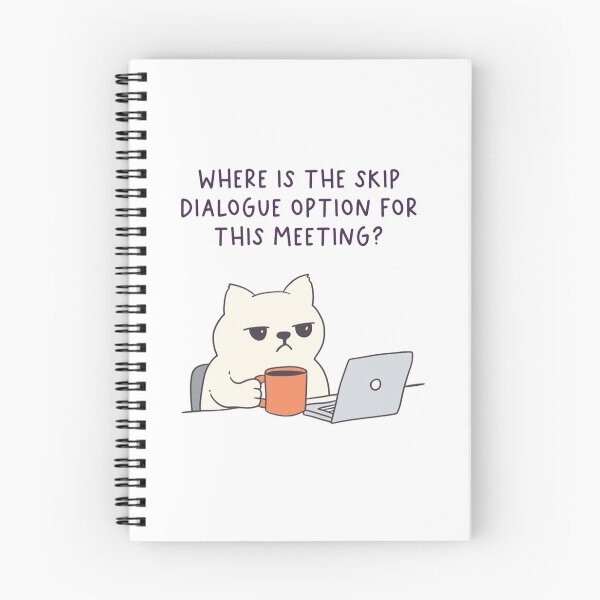 Item preview, Skip Dialogue Option - Funny Gamer Office Cat designed and sold by JossDesign15.