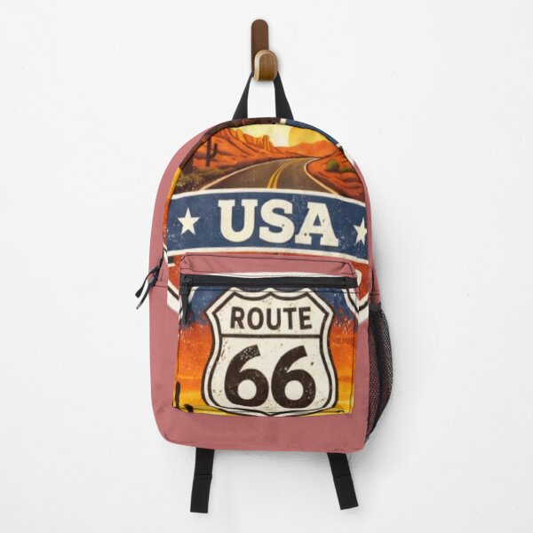 Item preview, Route 66 USA Road Trip Vintage Desert Sunset Travel Sticker designed and sold by GRYFFWEAR.