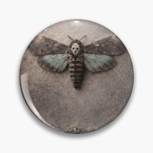 Item preview, Death Head Moth on Vintage Ornate Mirror designed and sold by Ykvaere.