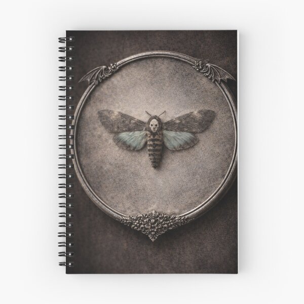Item preview, Death Head Moth on Vintage Ornate Mirror designed and sold by Ykvaere.