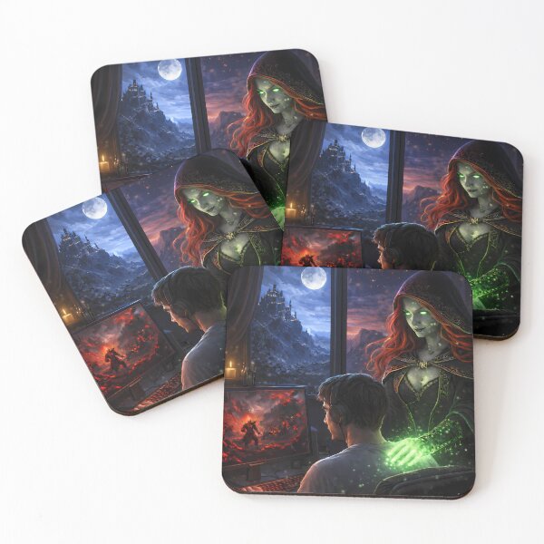 Item preview, Fantasy Gamer Bond Character Guardian Art designed and sold by KnitOfShadoF.