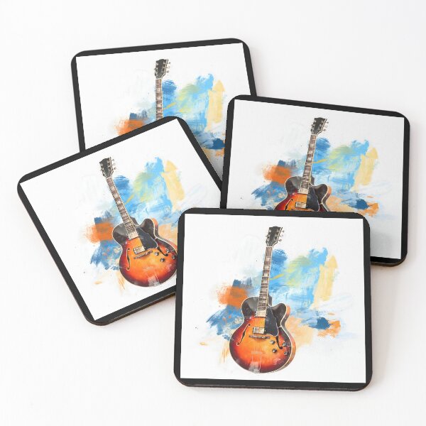 Item preview, semi hollow Jazz guitar painting artwork designed and sold by gut2000.