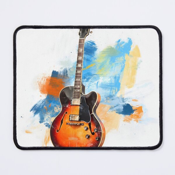 Item preview, semi hollow Jazz guitar painting artwork designed and sold by gut2000.