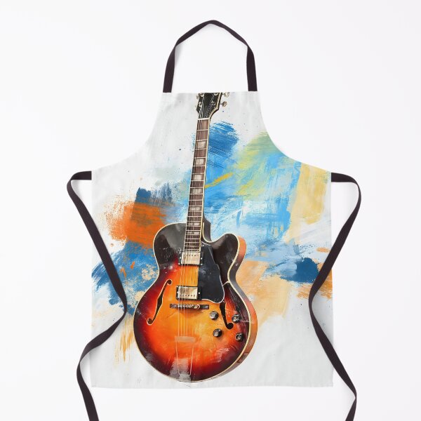 Item preview, semi hollow Jazz guitar painting artwork designed and sold by gut2000.