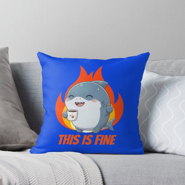 Item preview, This Is Fine Chibi Shark designed and sold by Nature's Chibis.