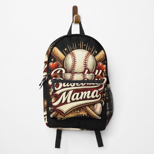 Item preview, Retro Baseball Mama Illustrative Sports Design with Hearts designed and sold by Lozarux.