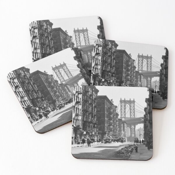 Item preview, Pike & Henry Streets – Berenice Abbott (1936) – Manhattan Bridge & tenements designed and sold by Artyfact1.
