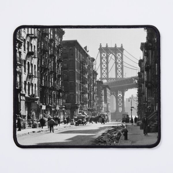 Item preview, Pike & Henry Streets – Berenice Abbott (1936) – Manhattan Bridge & tenements designed and sold by Artyfact1.