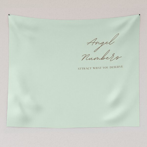Item preview, Angel Numbers – Attract What You Deserve Spiritual Manifestation Typography Design designed and sold by CosmicQuietLab.