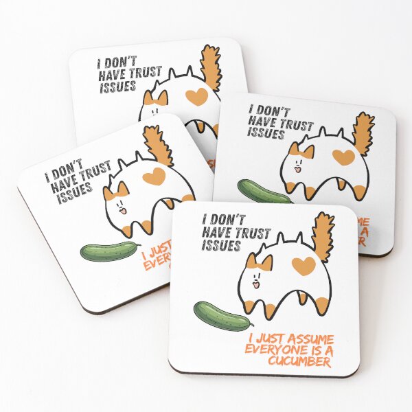 Item preview, White and Orange Cat with a Cucumber  designed and sold by SilverOutlining.