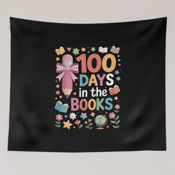 Item preview, 100th Day of School Teacher Floral 100 Days in The Books designed and sold by FaithAbbott.