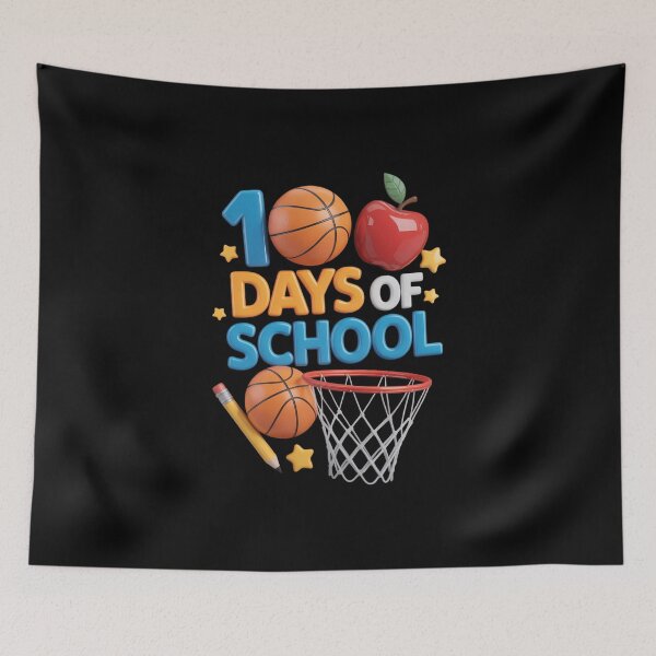 Item preview, 100th Day of School Kid Basketball 100th Days of School Boys designed and sold by FaithAbbott.