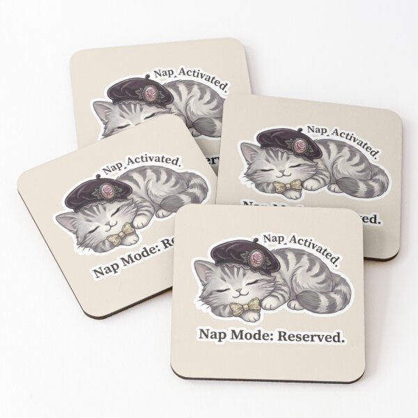 Item preview,  Nap Mode Reserved Cute Sleeping Cat Meme designed and sold by Serene Whiskers.