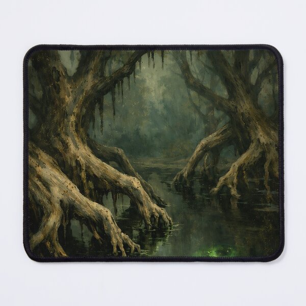 Item preview, Weeping Willows of Sorrow - Dark Fantasy Eerie Landscape designed and sold by bapupa.