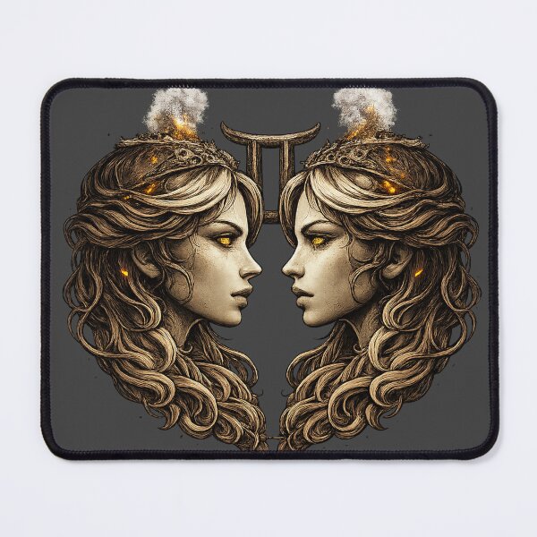 Item preview, Gemini Zodiac Twins – Detailed Astrology Design – Minimal No Text Gemini Artwork designed and sold by Szapeee.