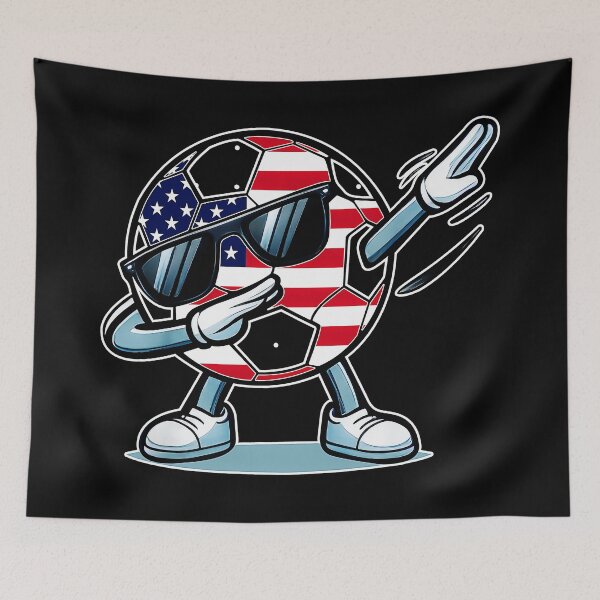 Item preview, USA Soccer Ball Dabbing Patriot designed and sold by QuentinHarrow.