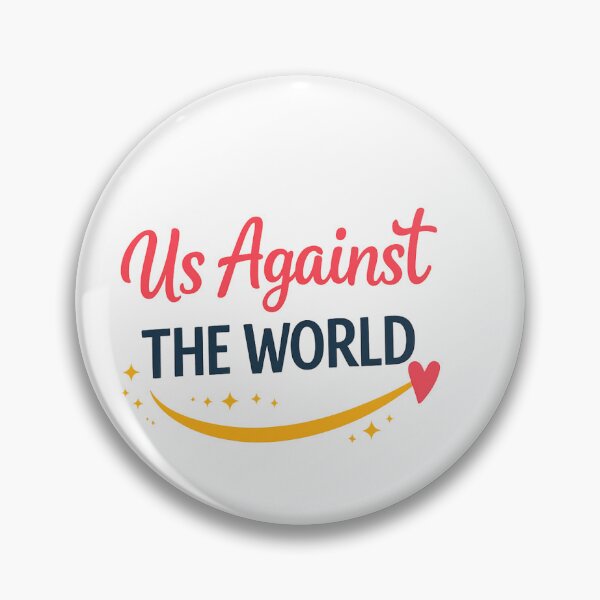 Item preview, Us Against The World Minimal Romantic Design | Simple Couple Quote designed and sold by Lovestickerco.