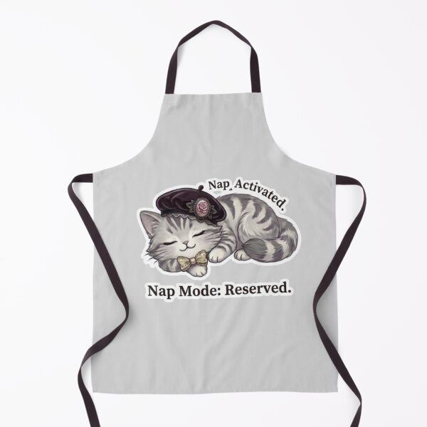 Item preview, Nap Mode Reserved Cute Sleeping Cat Meme designed and sold by Serene Whiskers.