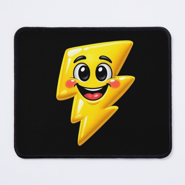 Item preview, Cute 3D Cartoon Lightning Bolt – Funny Retro 90s Style Character designed and sold by Timeless Junction.