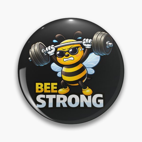 Item preview, Bee Strong Funny Fitness Bee Weightlifting Humor designed and sold by Infinitee8hirts.
