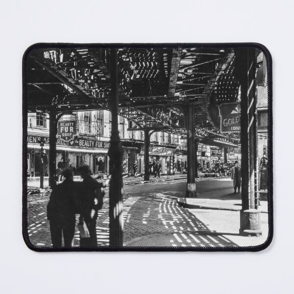 Item preview, El Bowery & Division – Berenice Abbott – Under the NYC elevated subway – Vintage documentary photography designed and sold by Artyfact1.