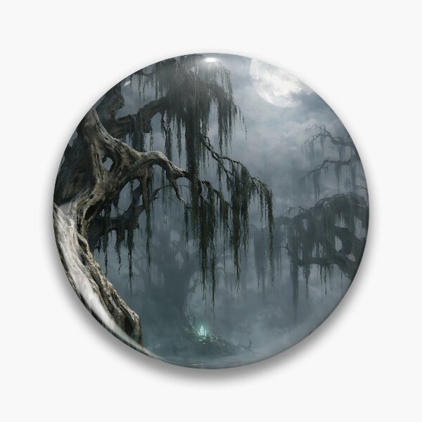 Item preview, Skeletal Willow Grove - Dark Fantasy Eerie Landscape designed and sold by bapupa.