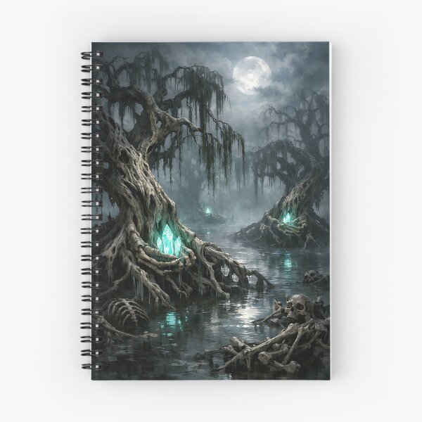 Item preview, Skeletal Willow Grove - Dark Fantasy Eerie Landscape designed and sold by bapupa.