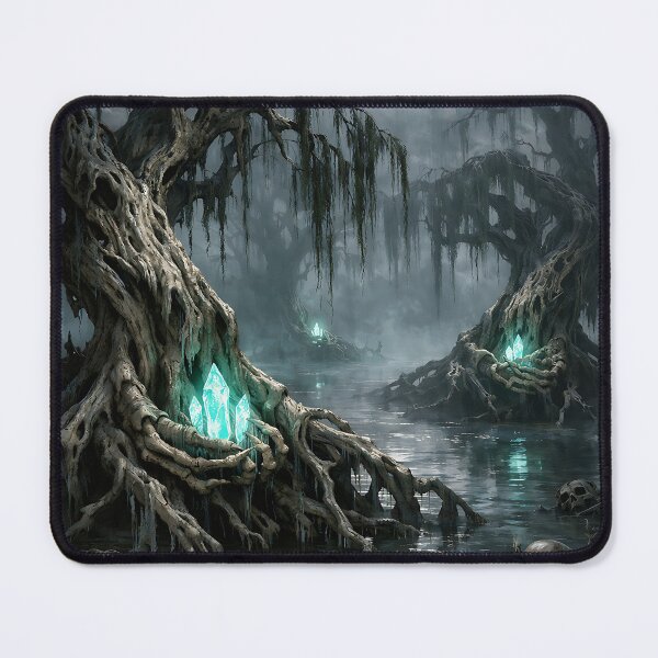 Item preview, Skeletal Willow Grove - Dark Fantasy Eerie Landscape designed and sold by bapupa.