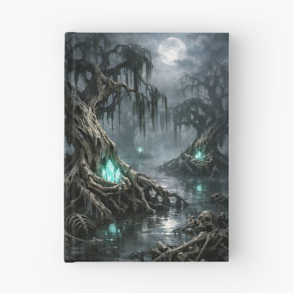 Item preview, Skeletal Willow Grove - Dark Fantasy Eerie Landscape designed and sold by bapupa.
