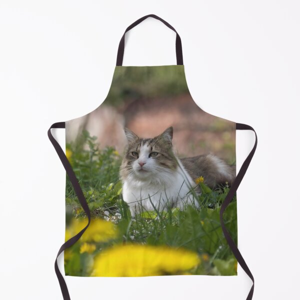 Item preview, Relaxed Cat in Spring Grass – Peaceful Nature Scene designed and sold by MB-CatPrints.