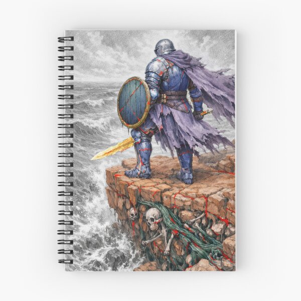 Item preview, Dark Fantasy Knight Standing on Cliff by Sea designed and sold by Ykvaere.